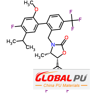 875446-37-0 (4S,5R)-5-[3,5-bis(trifluoromethyl)phenyl]-3-{[4'-fluoro-2'-methoxy-5'-(propan-2-yl)-4-(trifluoromethyl)biphenyl-2-yl]methyl}-4-methyl-1,3-oxazolidin-2-one