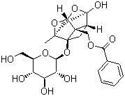 23180-57-6 β-d-Glucopyranoside, 5b-[(benzoyloxy)methyl]tetrahydro-5-hydroxy-2-methyl-2,5-methano-1H-3,4-dioxacyclobuta[cd]pentalen-1a(2H)-yl, [1aR-(1aα,2β,3aα,5α,5aα,5bα)]-