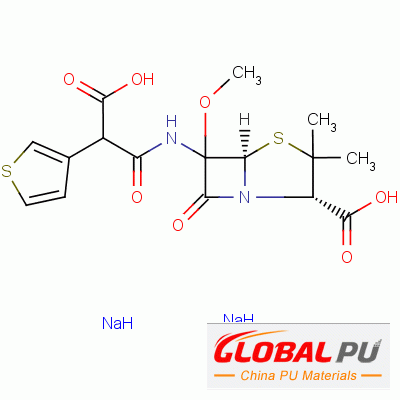 61545-06-0 disodium [2S-(2<em></em>α,5<em></em>α,6<em></em>α)]-6-(carboxylato-3-thienylacetamido)-6-methoxy-3,3-dimethyl-7-oxo-4-thia-1-azabicyclo[3.2.0]heptane-2-carboxylate